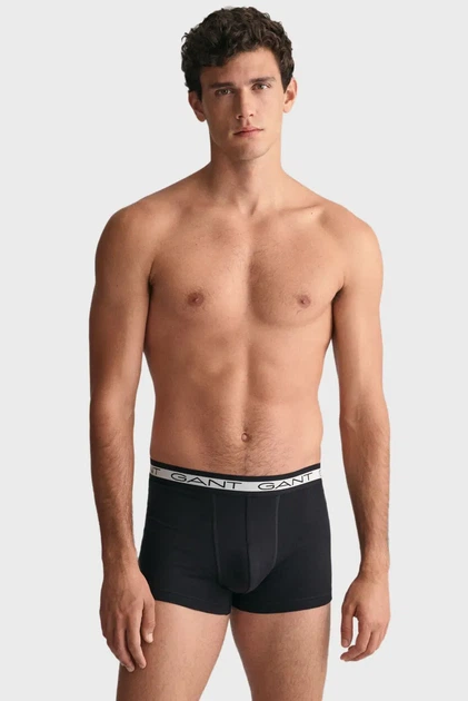 Чоловічі чорні боксери (3 шт) Gant M 900003053 - изображение 2