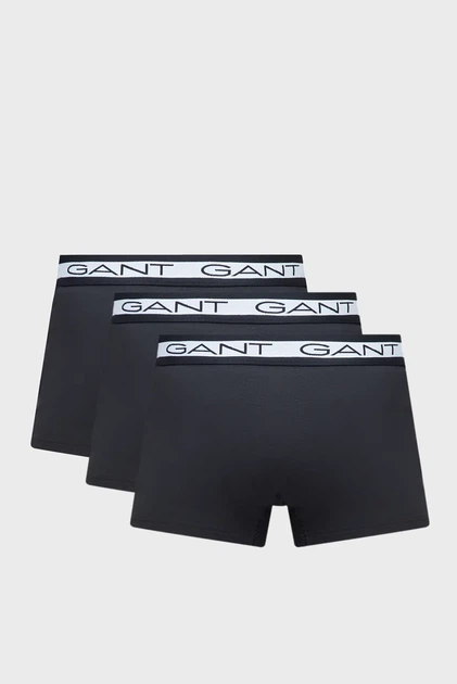 Чоловічі чорні боксери (3 шт) Gant M 900003053 - изображение 6