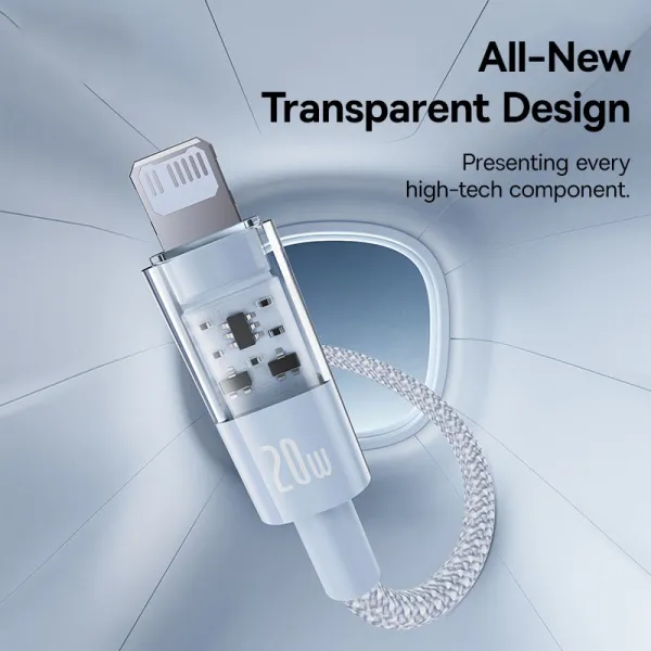 Кабель Baseus Gem Fast-Charging Data Cable USB-C to iP 20W 1 м Galaxy Blue (P10373001311-00) - Фото 7 Кабель Baseus Gem Fast-Charging Data Cable USB-C to iP 20W 1 м Galaxy Blue (P10373001311-00) - зображення 7