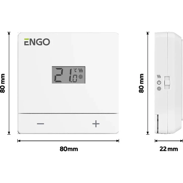 Termostat pokojowy Engo Controls Easy-230W Bialy (5904665764084) - Zdjęcie 3 Termostat pokojowy Engo Controls Easy-230W Bialy (5904665764084) - obraz 3