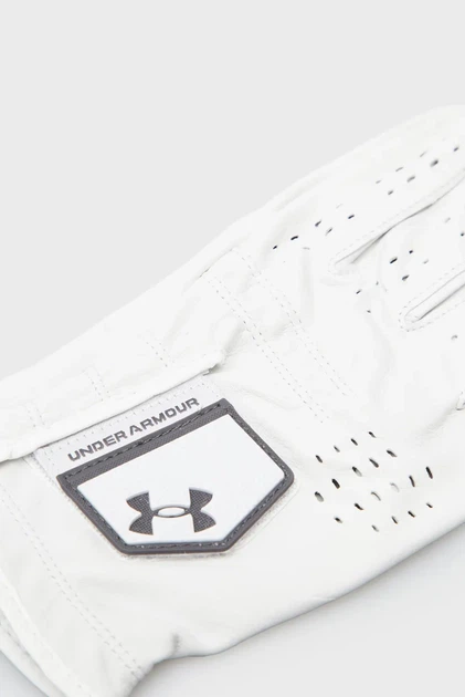 Чоловіча біла шкіряна рукавичка для гольфу UA Tour Golf Glove Under Armour RSM 1382003-100 - зображення 3