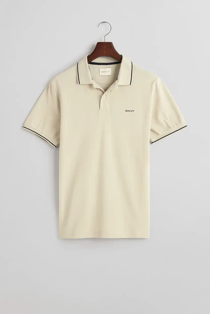 Чоловіче бежеве поло TIPPING SS PIQUE POLO Gant XXL 2062034 - изображение 5