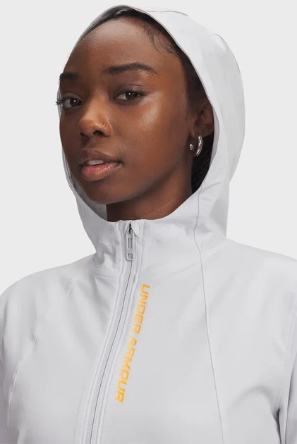Світло-сіра жіноча вітрівка UA OutRun the STORM Jacket Under Armour XL 1377043-014 - зображення 3