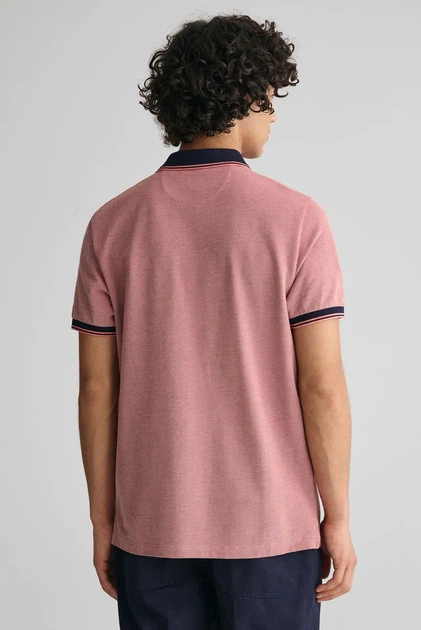 Чоловіче рожеве поло 4-COL OXFORD SS PIQUE Gant M 2057029 - изображение 3