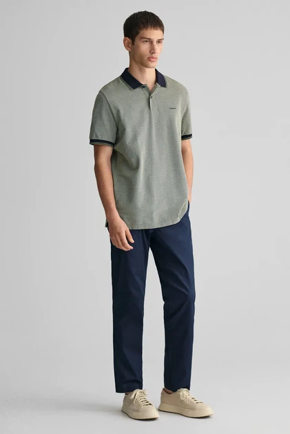 Чоловіче зелене поло 4-COL OXFORD SS PIQUE Gant M 2057029 - изображение 2
