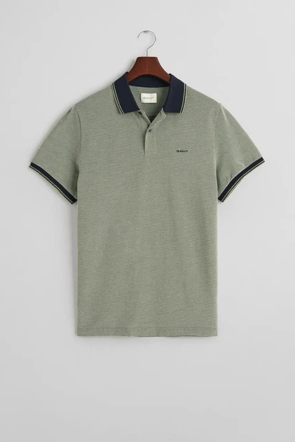 Чоловіче зелене поло 4-COL OXFORD SS PIQUE Gant M 2057029 - изображение 5
