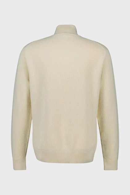 Чоловіча біла кофта TEXTURED COTTON HALF ZIP Gant L 8030256 - изображение 2