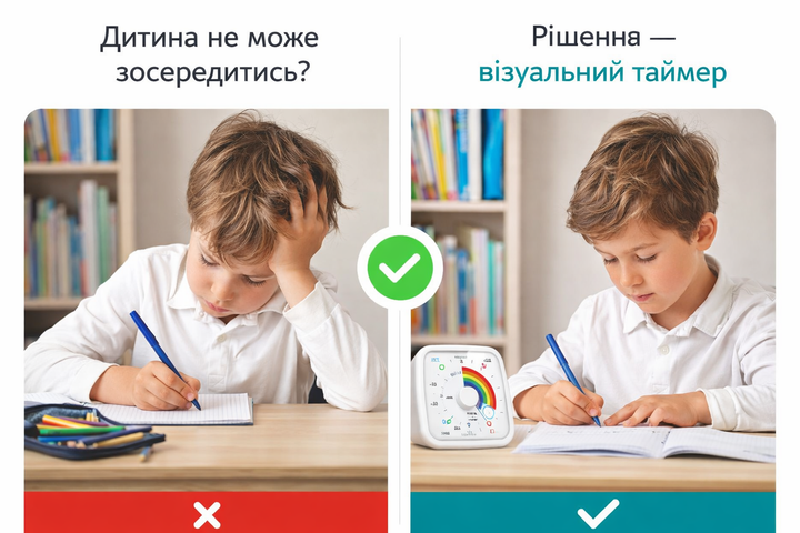 Визуальный таймер для детей и взрослых 60 минут механические для обучения часы обратного отсчета Pomodoro РДУГ, аутизм - изображение 6