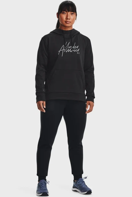 Жіночі чорні спортивні штани Armour Fleece Under Armour S 1373054-001 - Фото 2 Жіночі чорні спортивні штани Armour Fleece Under Armour S 1373054-001 - зображення 2