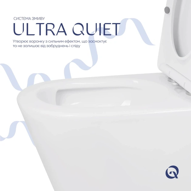 Унитаз напольный Qtap Swan Eco Ultra Quiet с сидением Soft-close 640x360x835 мм QTSWA27W48748 White - изображение 4