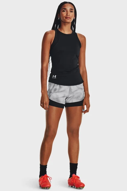 Жіночі сірі шорти у смужку UA W's Ch. Pro Short PRNT Under Armour XS 1381049-011 - изображение 2