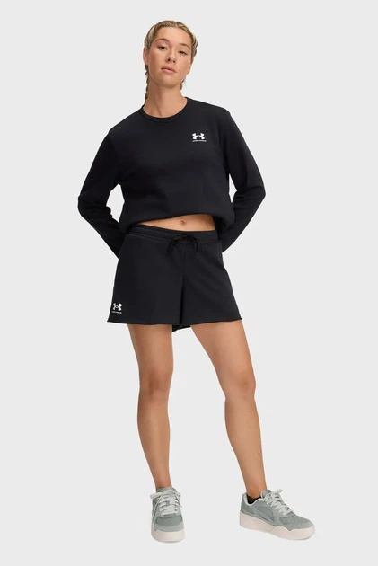 Жіночі чорні шорти UA Rival Terry Short Under Armour XS 1389657-001 - изображение 2