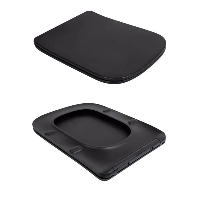 Унитаз подвесной Qtap Tern New Ultra Quiet с сиденьем с сиденьем Soft-Close MATT BLACK QT17332303ASMB - изображение 8