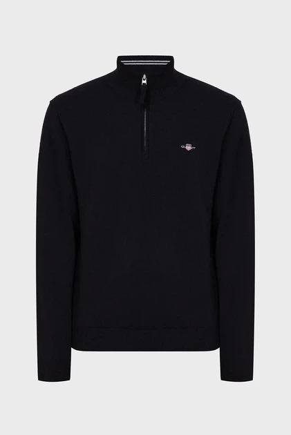 Чоловіча чорна шерстяна кофта Gant XXL 87213 - зображення 6