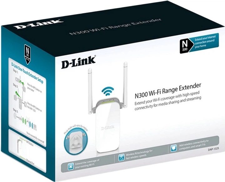 Ретранслятор D-Link N300 Wi-Fi Range Extender (DAP-1325/E) - зображення 2