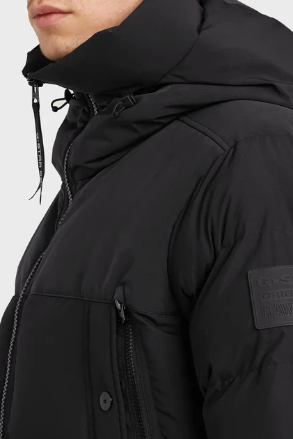 Чоловіча чорна куртка Expedition puffer G-Star RAW S D23645,D712 - изображение 4