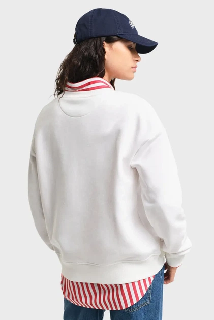 Жіночий білий світшот SHIELD C-NECK Gant S 4201414 - зображення 3