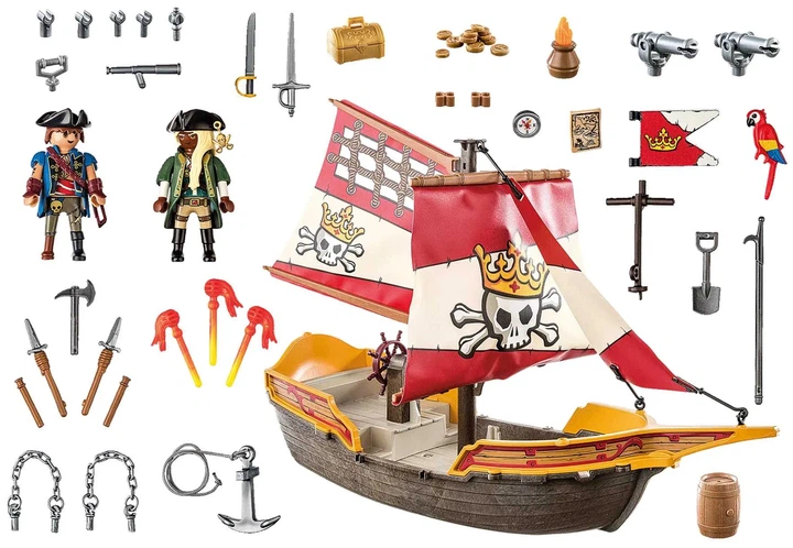 Конструктор Плеймобил Пиратский Корабль PLAYMOBIL Pirate Ship 71418 - Фото 8 Конструктор Плеймобил Пиратский Корабль PLAYMOBIL Pirate Ship 71418 - изображение 8