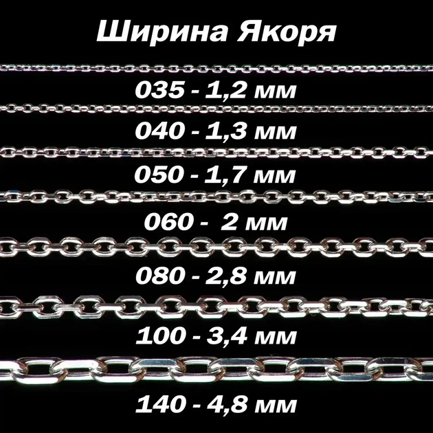 Золотая цепочка "Якорь" (детский) 35 см / ⌀1.2 мм / 1,6 г - Фото 7 Золотая цепочка "Якорь" (детский) 35 см / ⌀1.2 мм / 1,6 г - изображение 7