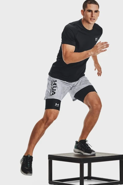 Чоловічі чорні велосипедки UA HG Armour Lng Shorts Under Armour S 1361602-001 - зображення 2