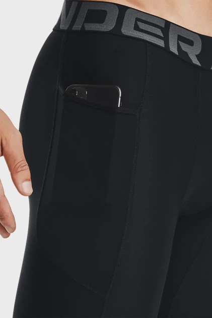 Чоловічі чорні велосипедки UA HG Armour Lng Shorts Under Armour S 1361602-001 - зображення 4