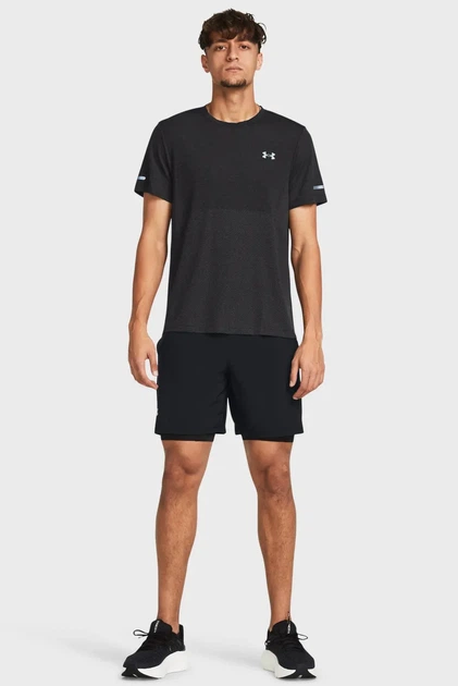 Чоловічі чорні шорти UA LAUNCH 7'' 2-IN-1 SHORTS Under Armour 3XL 1382641-001 - изображение 2