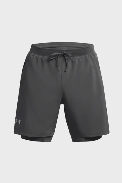 Чоловічі сірі шорти UA LAUNCH 7'' 2-IN-1 SHORTS Under Armour XL 1382641-025 - изображение 5