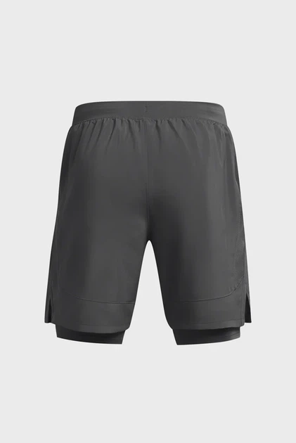 Чоловічі сірі шорти UA LAUNCH 7'' 2-IN-1 SHORTS Under Armour XL 1382641-025 - изображение 6