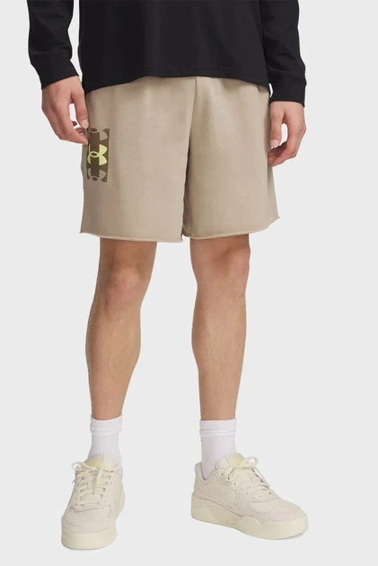 Чоловічі бежеві шорти UA Rival TerryLogo8inShort Under Armour XXL 1390147-299 - Фото 1 Чоловічі бежеві шорти UA Rival TerryLogo8inShort Under Armour XXL 1390147-299 - изображение 1