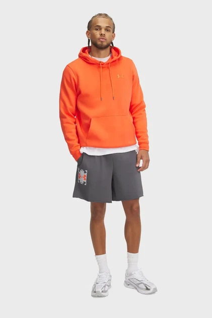 Чоловічі сірі шорти UA Rival TerryLogo8inShort Under Armour MD 1390147-025 - изображение 2