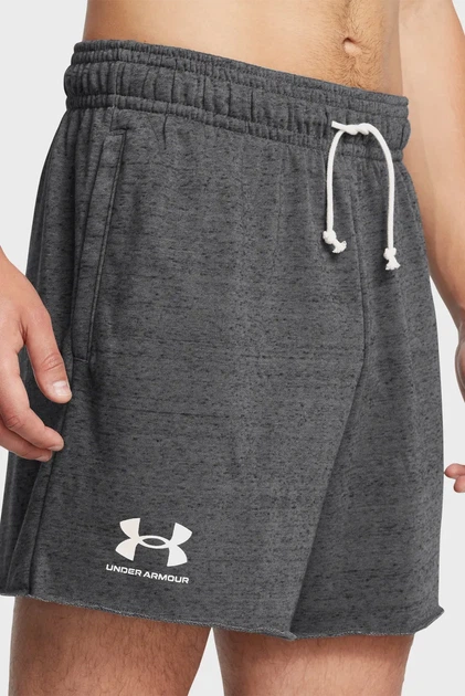 Чоловічі темно-сірі шорти UA Rival Terry 6in Short Under Armour S 1382427-025 - Фото 4 Чоловічі темно-сірі шорти UA Rival Terry 6in Short Under Armour S 1382427-025 - изображение 4