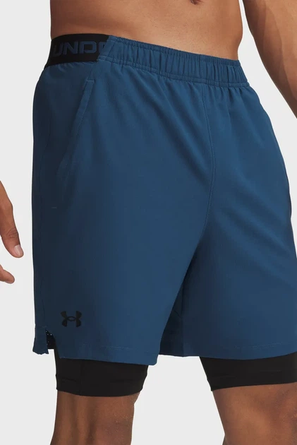 Чоловічі темно-сині шорти UA Vanish Woven 2in1 Sts Under Armour LG 1373764-498 - Фото 4 Чоловічі темно-сині шорти UA Vanish Woven 2in1 Sts Under Armour LG 1373764-498 - зображення 4