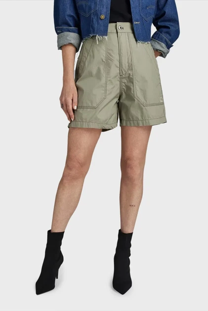 Жіночі зелені шорти Fatigue Short G-Star RAW 25 D24405,A790 - Фото 1 Жіночі зелені шорти Fatigue Short G-Star RAW 25 D24405,A790 - зображення 1