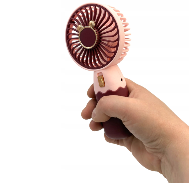 Вентилятор аккумуляторный TOPA портативный ручной ZB088A Mini Fan Розовый - Фото 2 Вентилятор аккумуляторный TOPA портативный ручной ZB088A Mini Fan Розовый - изображение 2