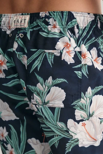 Чоловічі темно-сині плавальні шорти з візерунком OLEANDER PRINT SWIM SHORTS Gant L 922416006 - зображення 5