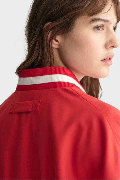 Жіночий червоний бомбер CROPPED VARSITY Gant L 4700308 - изображение 5