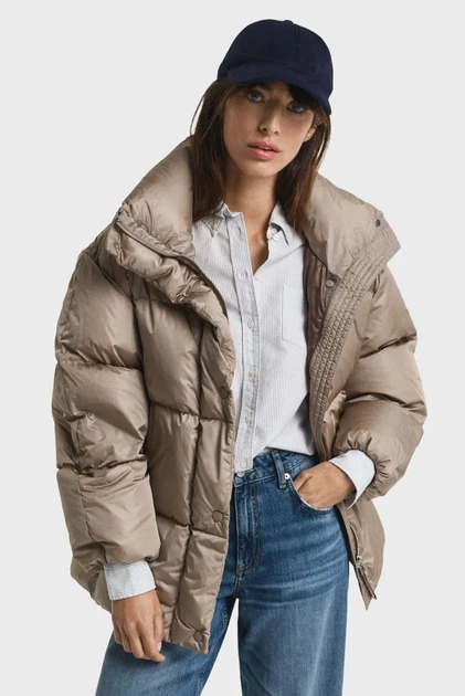 Жіночий бежевий пуховик RELAXED Gant XS 4700398 - изображение 4