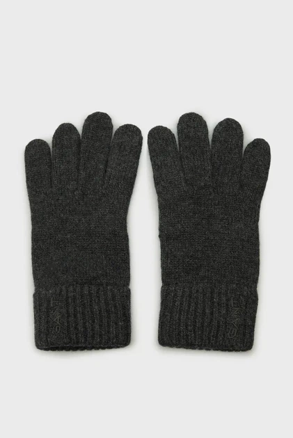 Жіночі темно-сірі вовняні рукавички WOOL KNITTED GLOVES Gant OS 4930017 - Фото 1 Жіночі темно-сірі вовняні рукавички WOOL KNITTED GLOVES Gant OS 4930017 - изображение 1