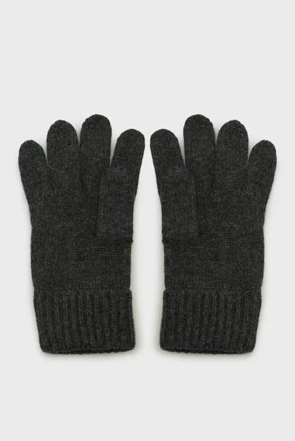 Жіночі темно-сірі вовняні рукавички WOOL KNITTED GLOVES Gant OS 4930017 - Фото 2 Жіночі темно-сірі вовняні рукавички WOOL KNITTED GLOVES Gant OS 4930017 - изображение 2
