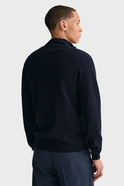 Чоловіча темно-синя вовняна кофта SUPERFINE Gant XXL 87213 - изображение 3