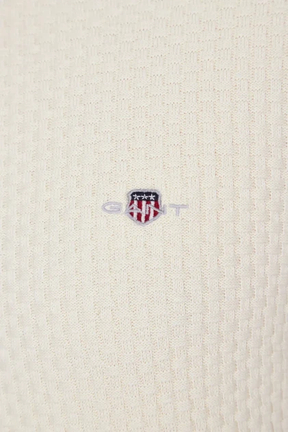Чоловічий перловий джемпер COTTON TEXTURE Gant XXL 8030171 - изображение 5
