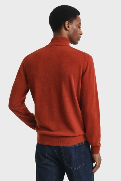 Чоловічий червоний вовняний джемпер SUPERFINE Gant S 87213 - Фото 3 Чоловічий червоний вовняний джемпер SUPERFINE Gant S 87213 - изображение 3
