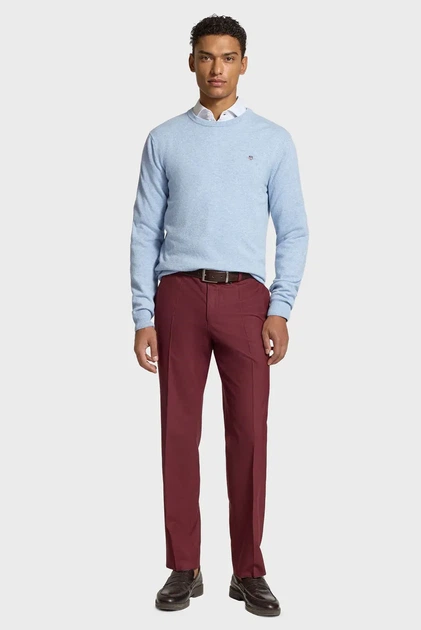 Чоловічий блакитний вовняний джемпер SUPERFINE Gant XL 87211 - Фото 2 Чоловічий блакитний вовняний джемпер SUPERFINE Gant XL 87211 - изображение 2