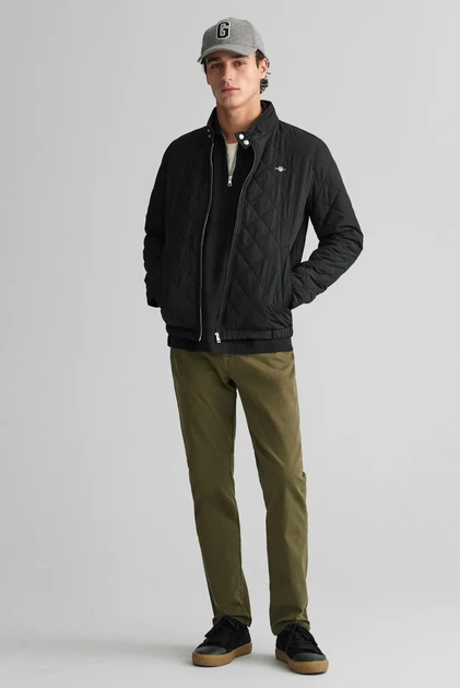 Чоловіча чорна куртка QUILTED WINDCHEATER Gant XXL 7006340 - Фото 2 Чоловіча чорна куртка QUILTED WINDCHEATER Gant XXL 7006340 - изображение 2