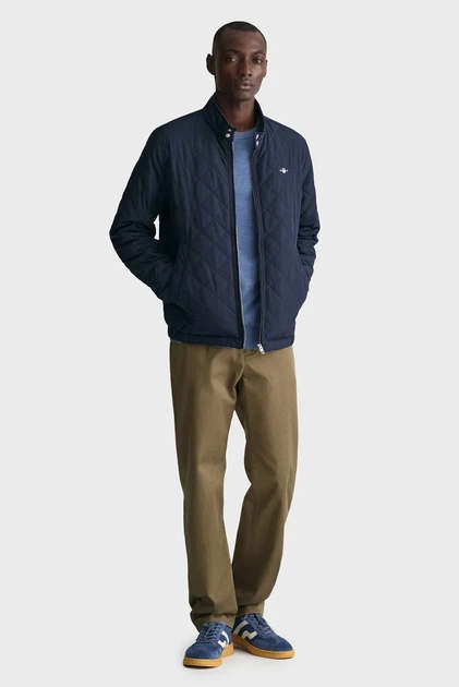 Чоловіча темно-синя куртка QUILTED WINDCHEATER Gant XXL 7006340 - Фото 2 Чоловіча темно-синя куртка QUILTED WINDCHEATER Gant XXL 7006340 - изображение 2