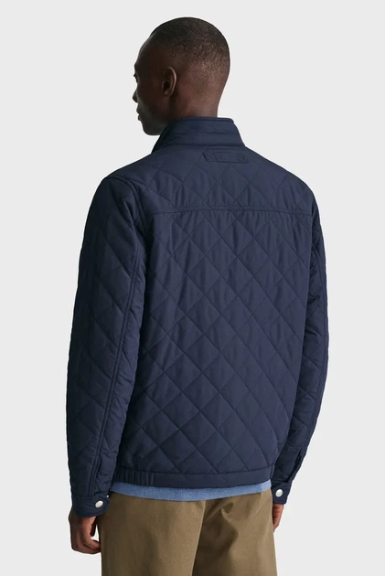 Чоловіча темно-синя куртка QUILTED WINDCHEATER Gant XXL 7006340 - Фото 3 Чоловіча темно-синя куртка QUILTED WINDCHEATER Gant XXL 7006340 - изображение 3