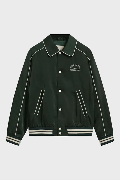Чоловіча темно-зелена куртка SPORT CLUB VARSITY Gant XL 7006530 - зображення 7
