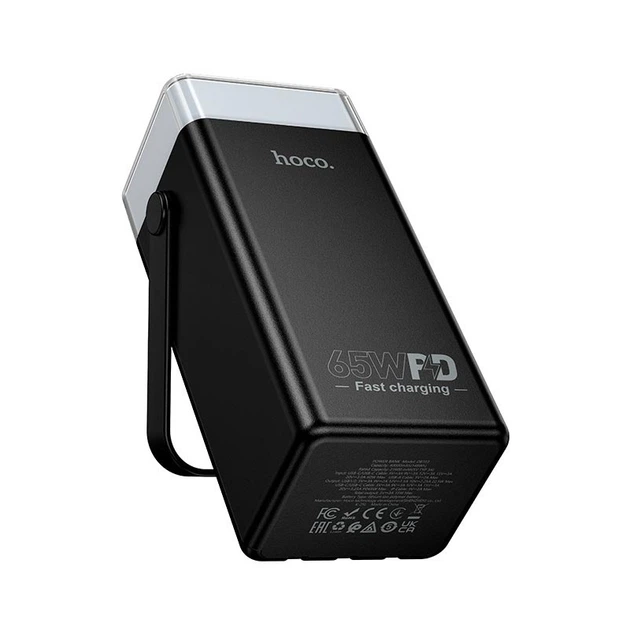 Повербанк HOCO DB103 65W fully compatible power bank with built-in cable and camping light 40000mAh, 2USB/1Type-C, PD/QC, 65W/3A, black - зображення 5