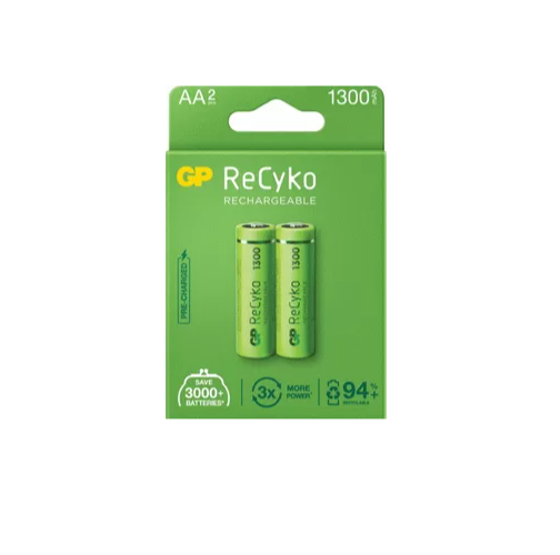 Акумулятор GP AA 1300mAh ReCyko NiMH 130AAHCE-ЕВ2 - Фото 1 Акумулятор GP AA 1300mAh ReCyko NiMH 130AAHCE-ЕВ2 - зображення 1