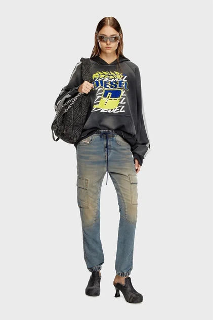 Жіночі сині джинси 2051 D-URSY JOGG Sweat jeans Diesel 26 A11869 068MB - изображение 3